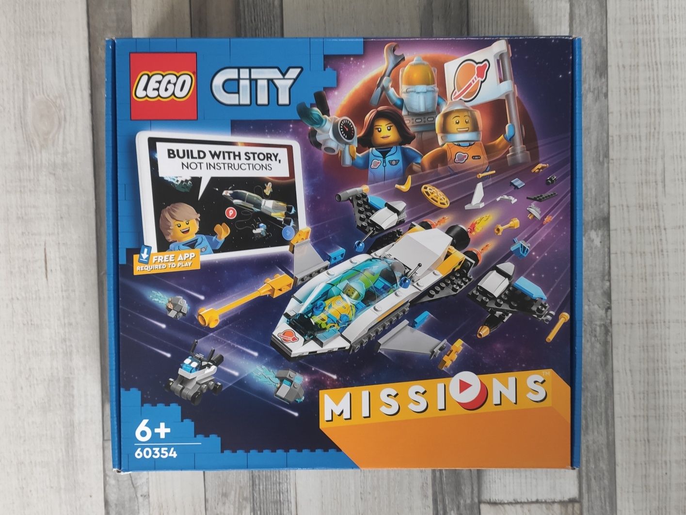 Pusty karton po klockach LEGO City 60354 Misja na Marsa