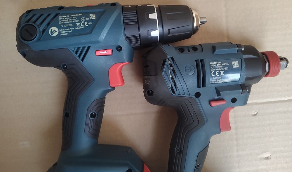 Wkrętarka Bosch GSB 18V-21, zakrętarka Bosch GDX 18V-180 +aku 4.0 x2