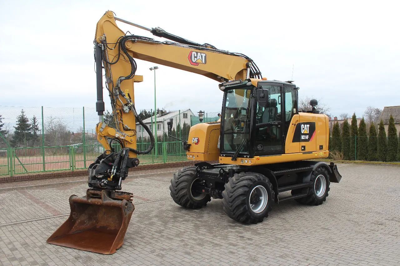 Caterpillar M 314F ROTOTILT TRS10 SZCZYPCE SUPER STAN  5728 MTH, skręt kół w joysticach, 3 łyżki