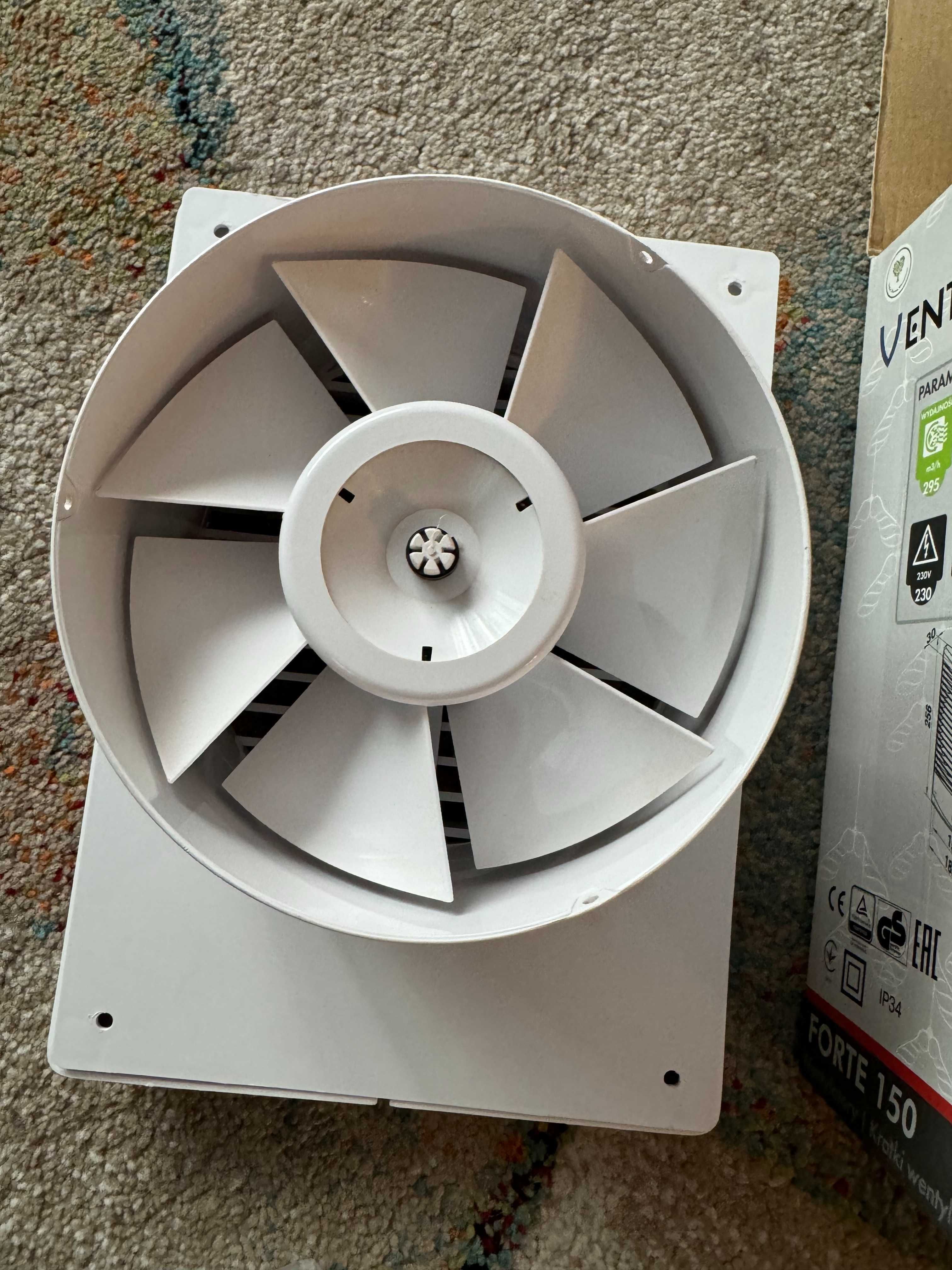 WENTYLATOR FORTE 150 HIGRO TIMER 259m3/h 185x256mm + Klapa Zwrotna