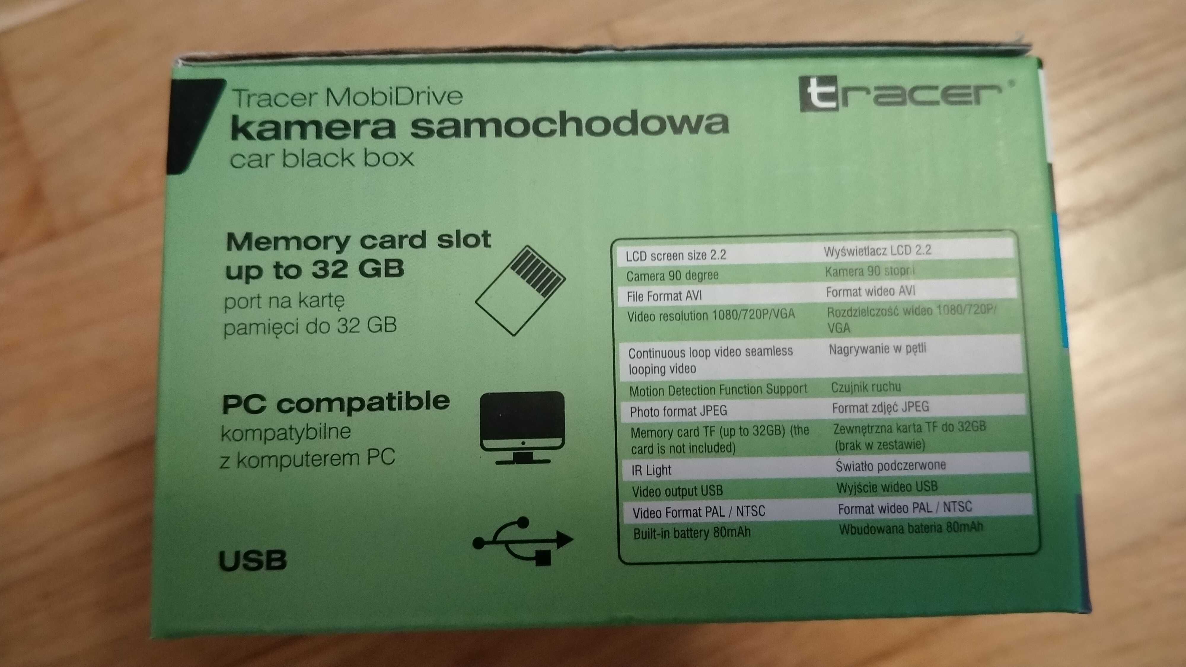 Kamera samochodowa TRACER MobiDrive, NOWA w pudełku