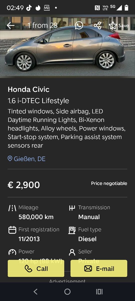 Honda Civic 2.2 i.Dtec