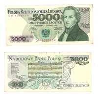 Banknot 5000zl Fryderyk Chopin.