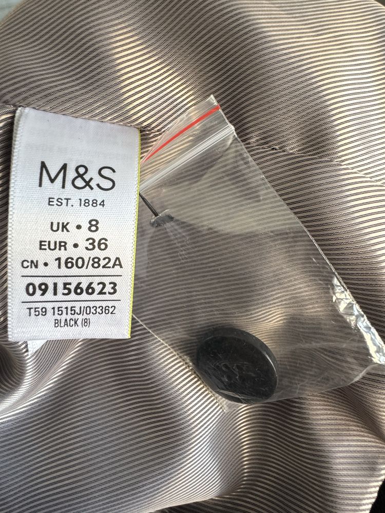 Піджак жіночий приталений, M&S,один гудзик,s, новий з бірками