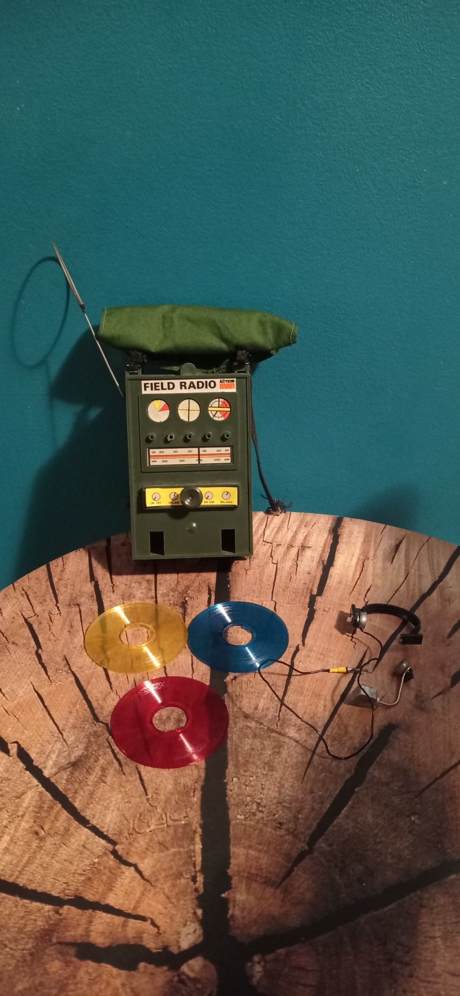 Palitoy Action Man Field Radio Pack zabawka z lat 70-tych radiostacja