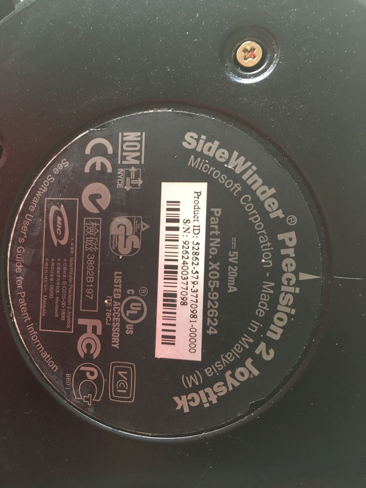 Vintage Microsoft sidewinder precision 2 joystick