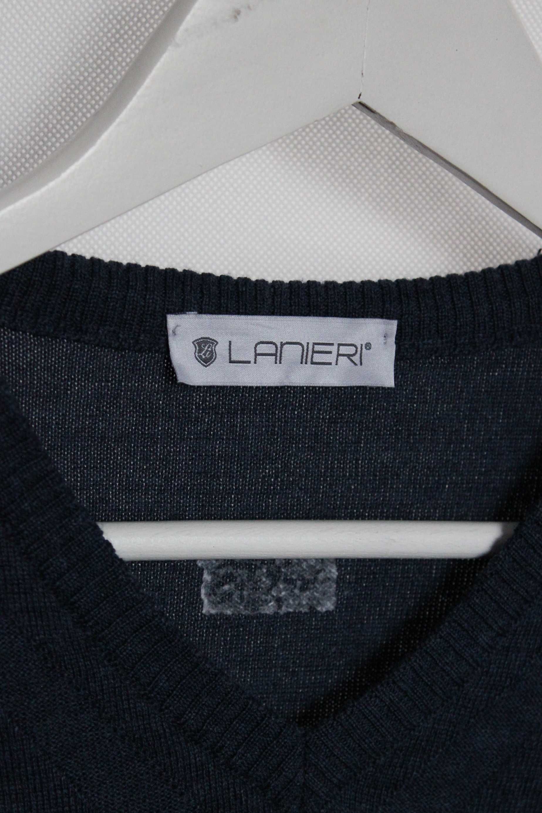 granatowy sweter lanieri 50% wełna 50% akryl