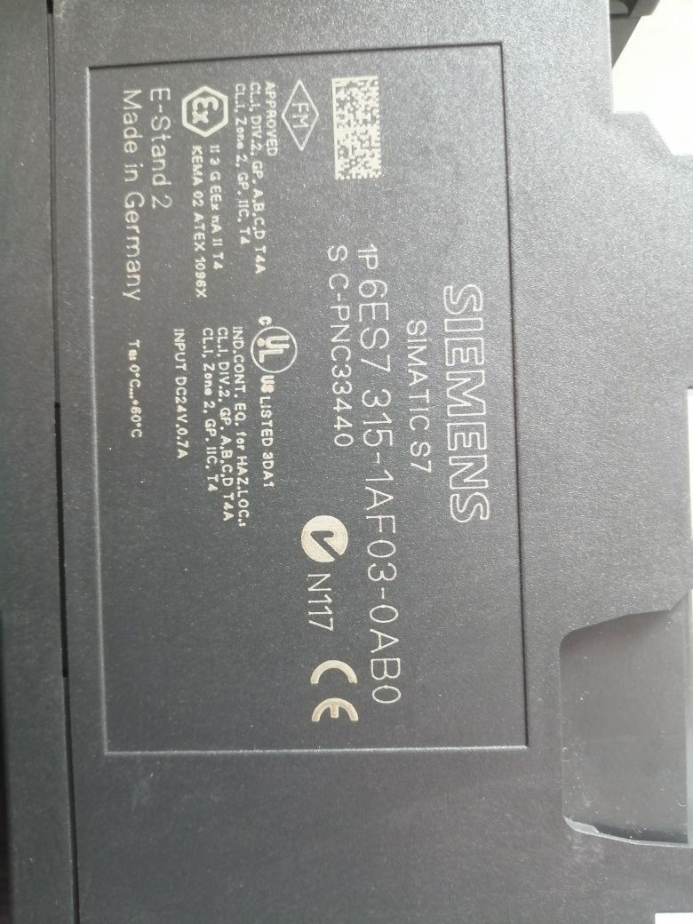 Контролер Siemens CPU 315-2dp 315 1af03 2af03 S7-300