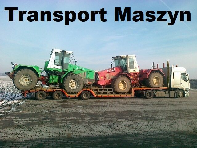 TRANSPORT MASZYN Rolniczych Budowlanych Niskopodwoziowy Lawetą