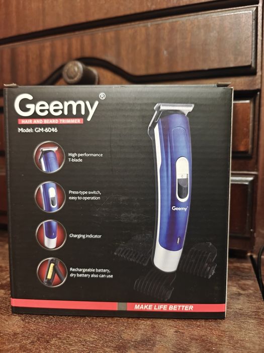 Професійний Тример Geemy GM-6046 (Для Волосся та Бороди) — Бездротовий