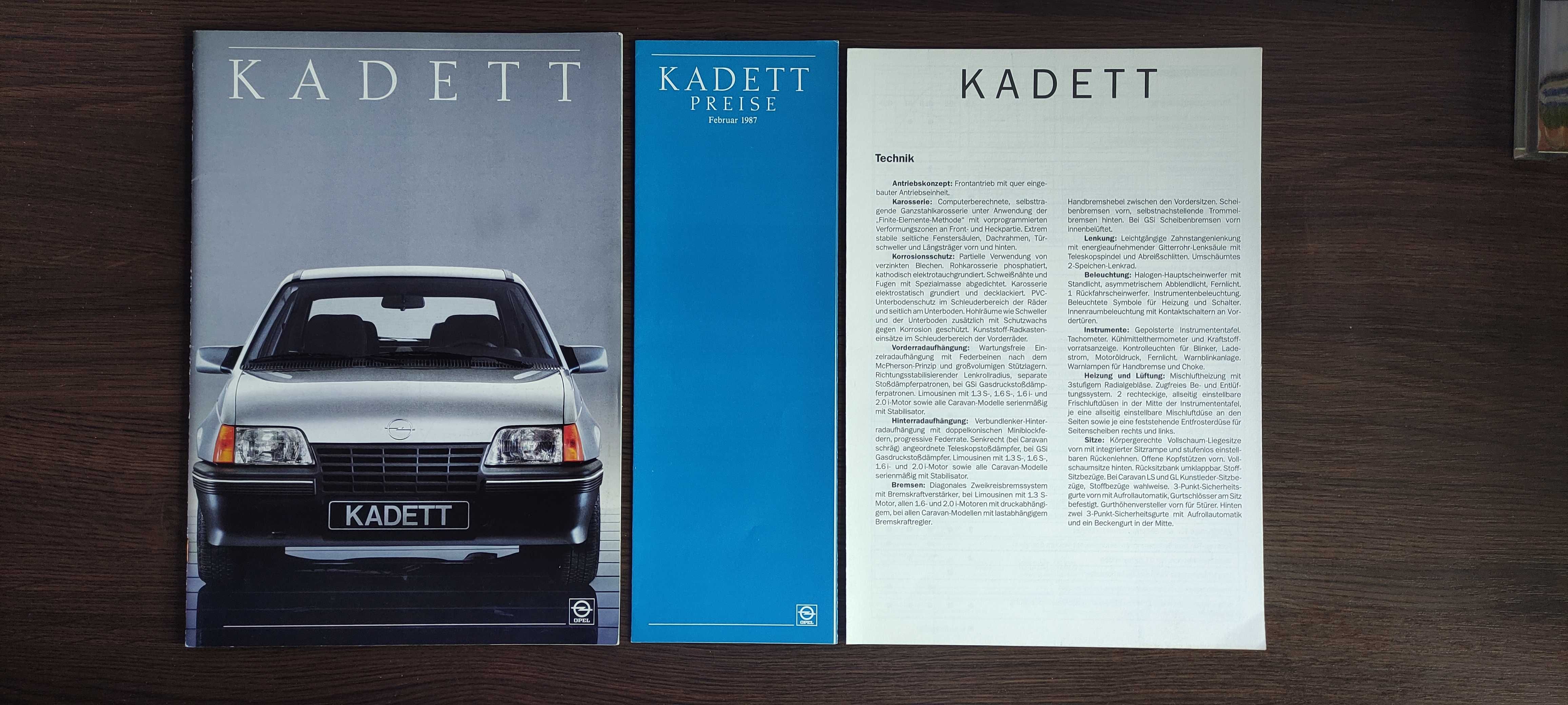 Prospekt Opel Kadett