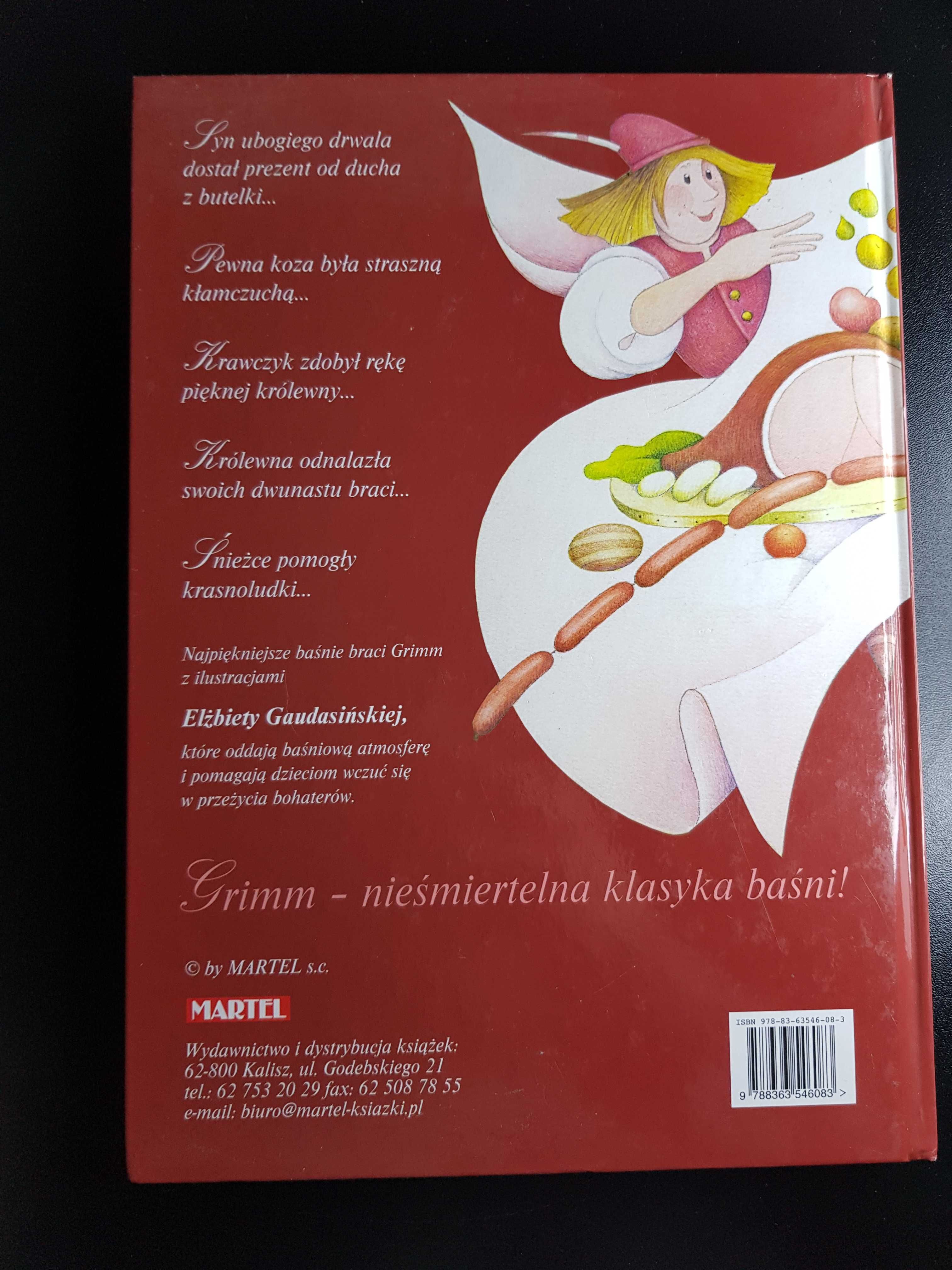 książka pt. "Baśnie Grimm" Jakub + Wilhelm Grimm wydawnictwo Martel