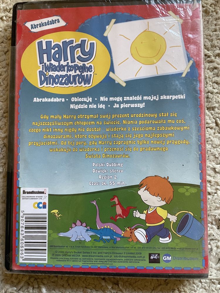 plyta DVD bajki dla dzieci Harry i wiaderko pełne dinozaurów 55 m