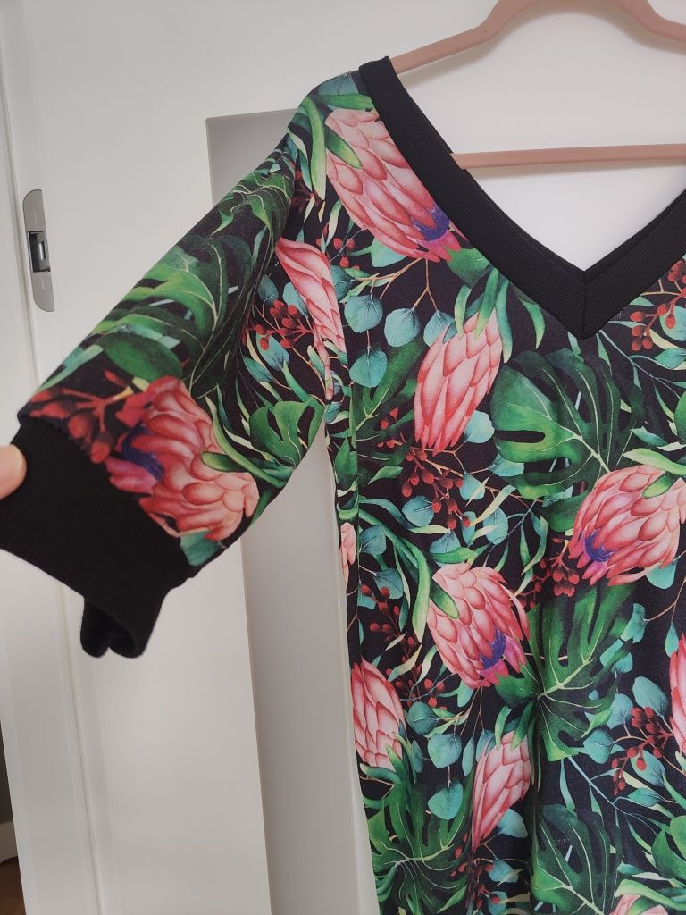 Bluza monstera L długa