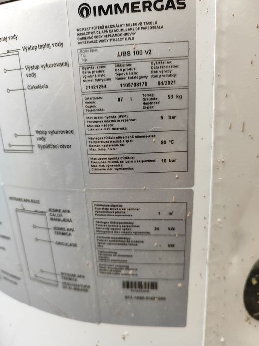 Bojler, bufor ciepła Immergas 100l