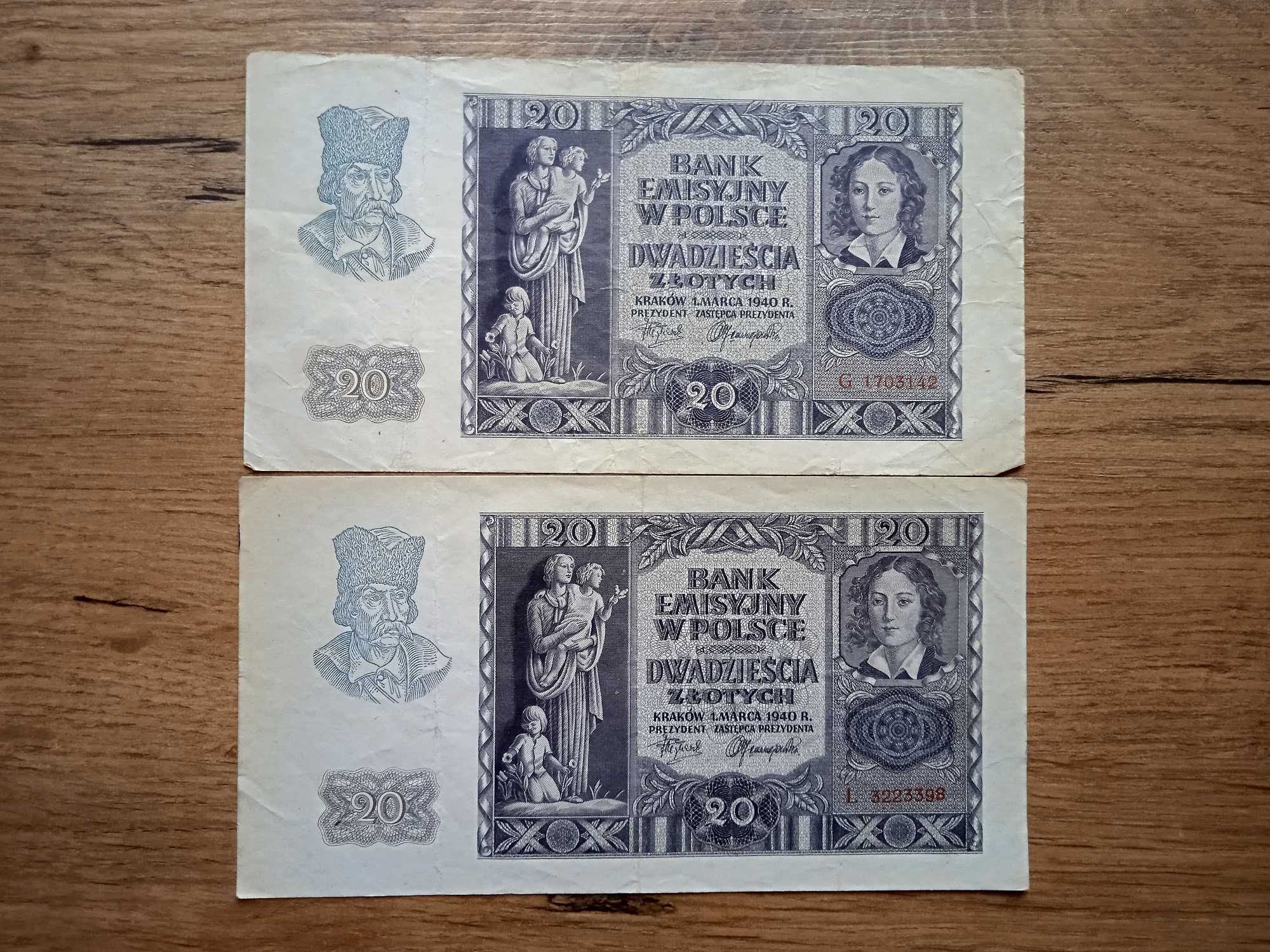 Banknot  20 zł 1940