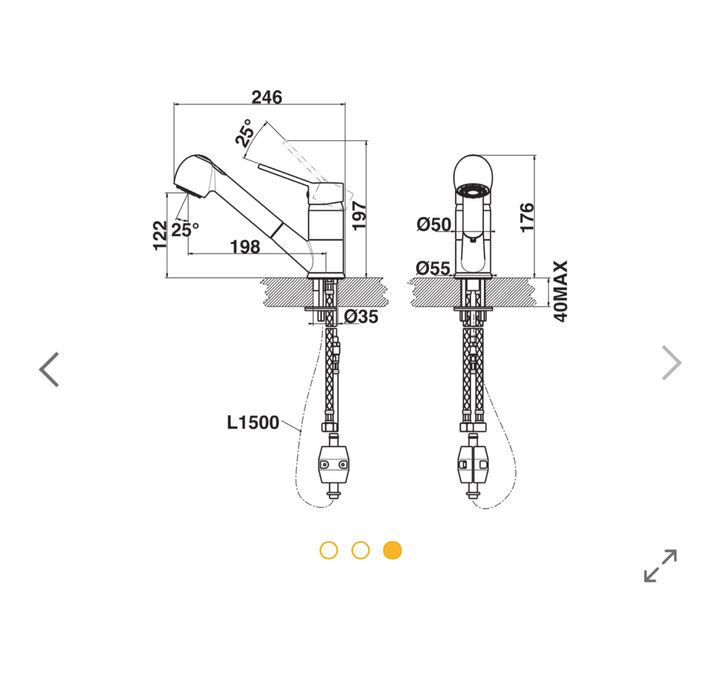 Кухонний змішувач Whrlpool FAY 019 JA. Made in Italy