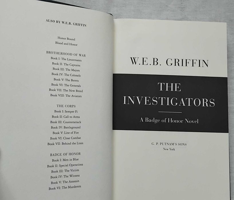 Книга W.E.B. Griffin The Investigators на английском 1997 г