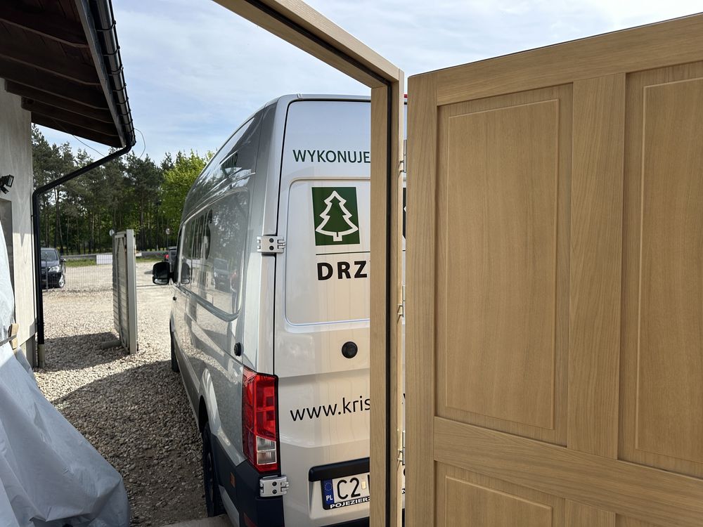Drzwi zewnętrzne drewniane OD RĘKI brama dwuskrzydłowa Cała Polska UE