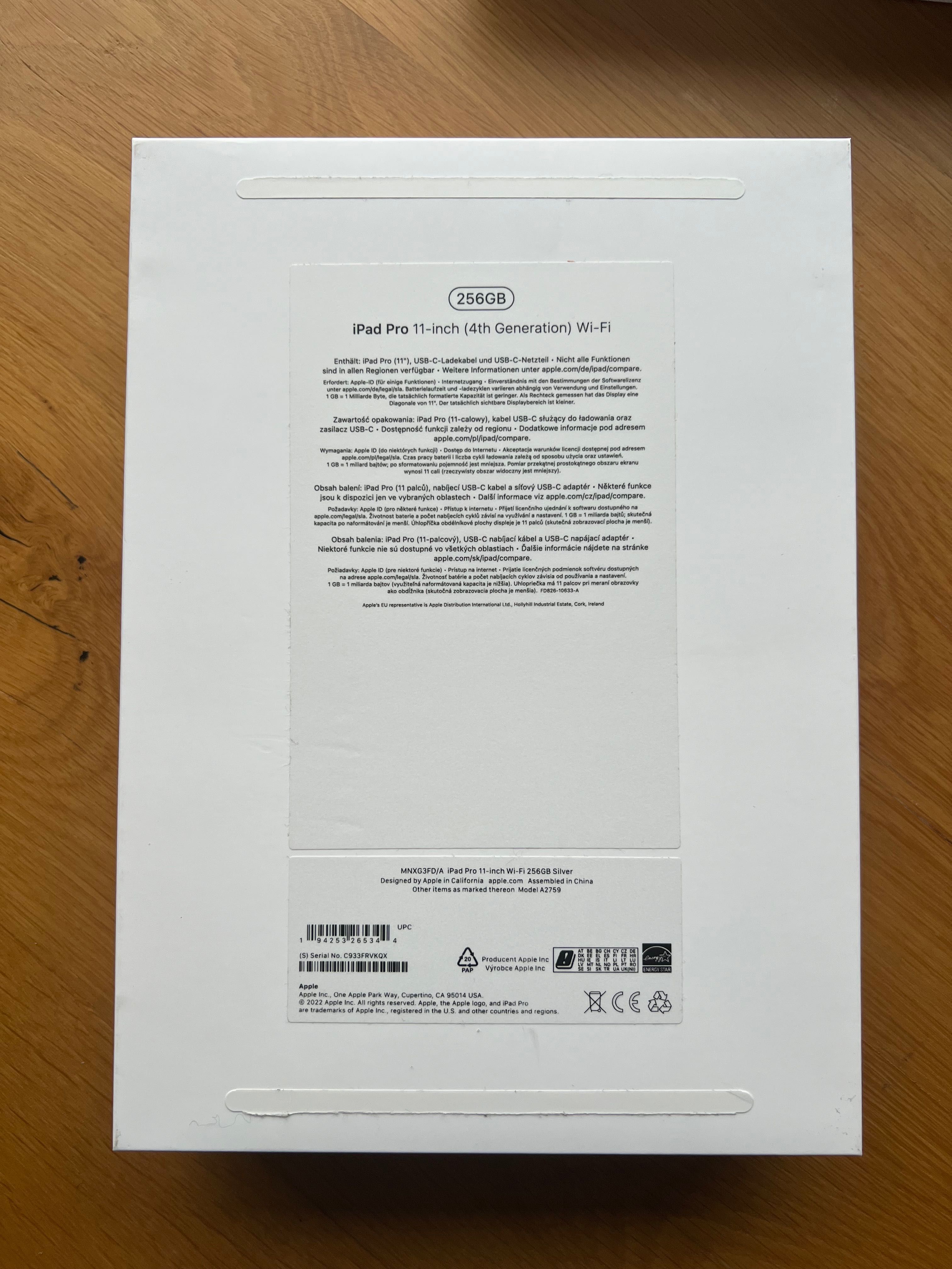 iPad PRO 11 4th generation 256 gb plus rysik