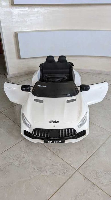 Новий! Дитячий електромобіль SPOKO SP 600 Білий,червоний,синій. Пульт!
