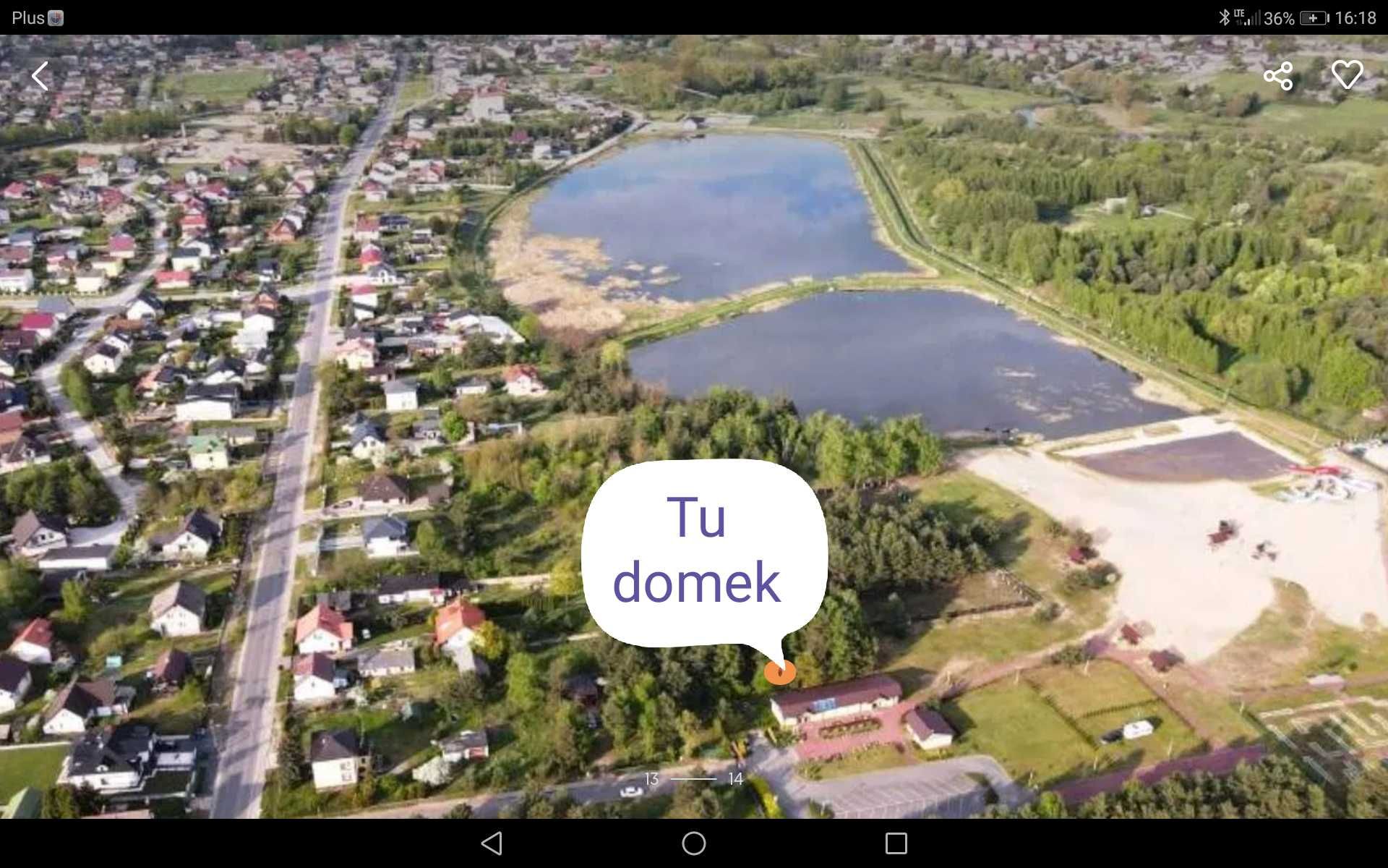 Domek nad zalewem, ogrodzona działka 1100m2.