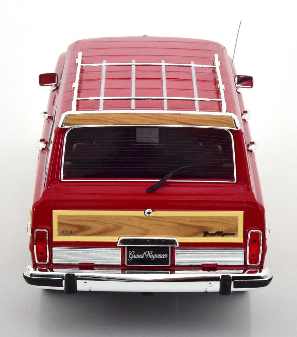 Model 1:18 KK-Scale Jeep Grand Wagoneer 1989 red / wood look