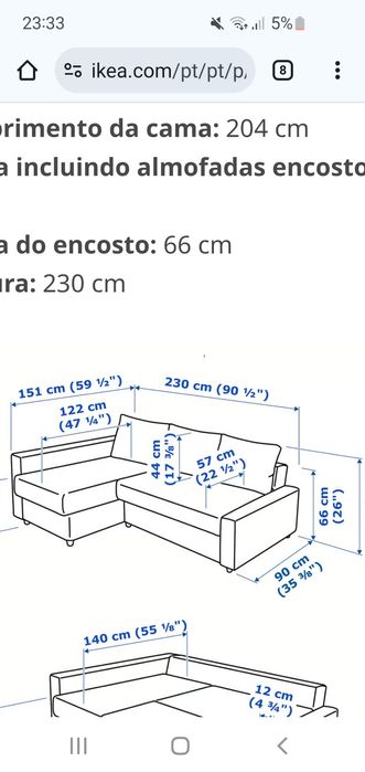 Sofá-cama de canto c/arrumação, Skiftebo beje  do ikea