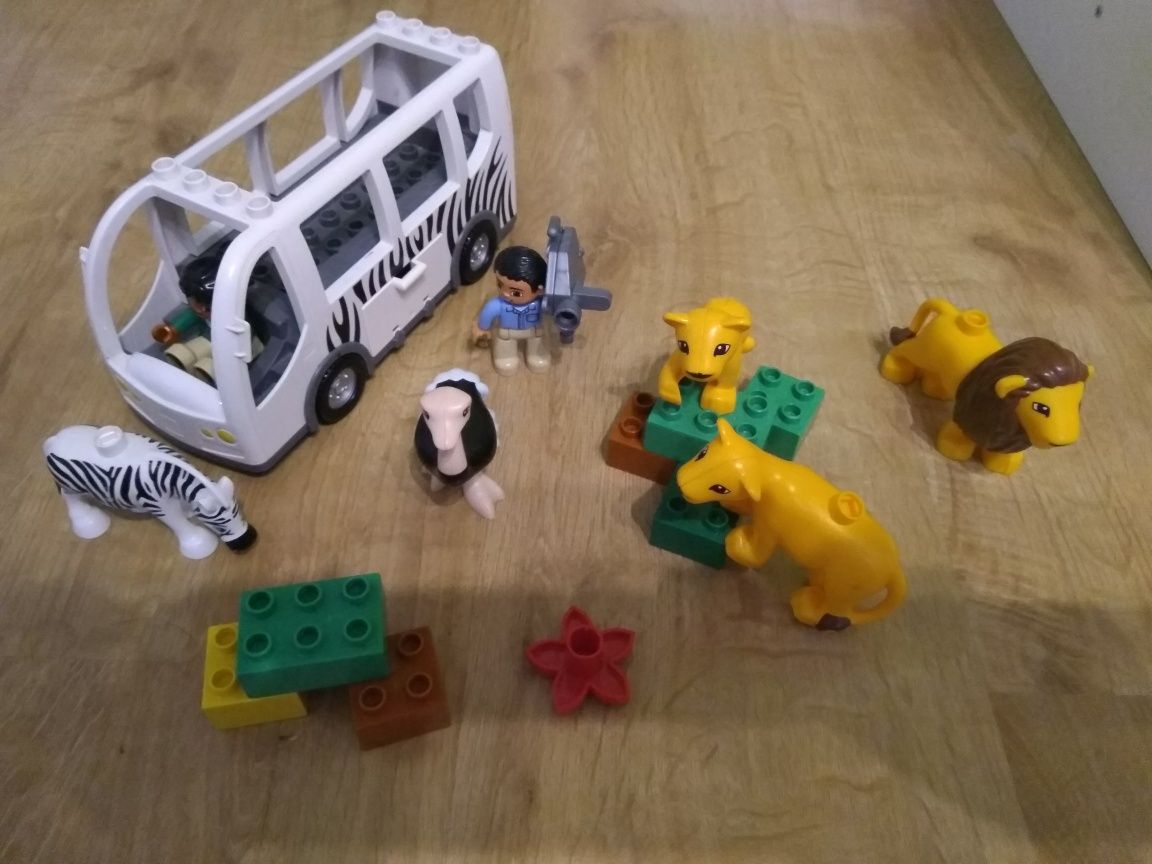 LEGO Duplo safari 10502 i cyrk 10503 i przyjaciele z zoo 10501, pociag