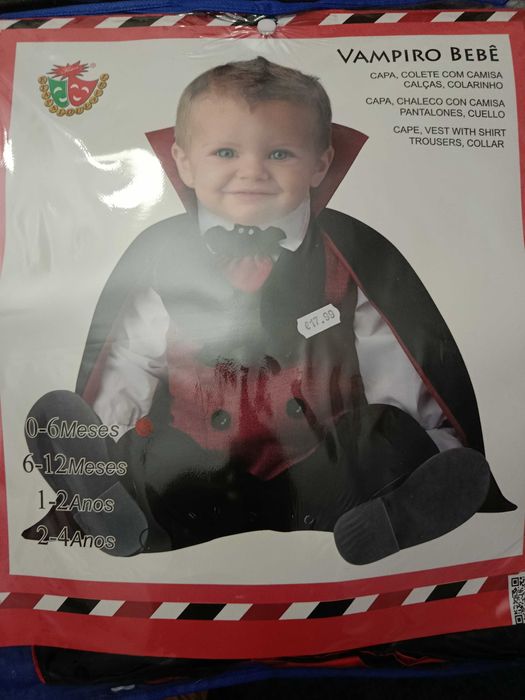 Fato de vampiro bebé