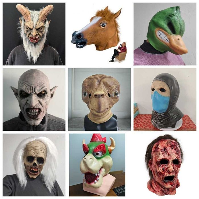 карнавальная латексная маска ужасающий клоун, монстр страшная зомби