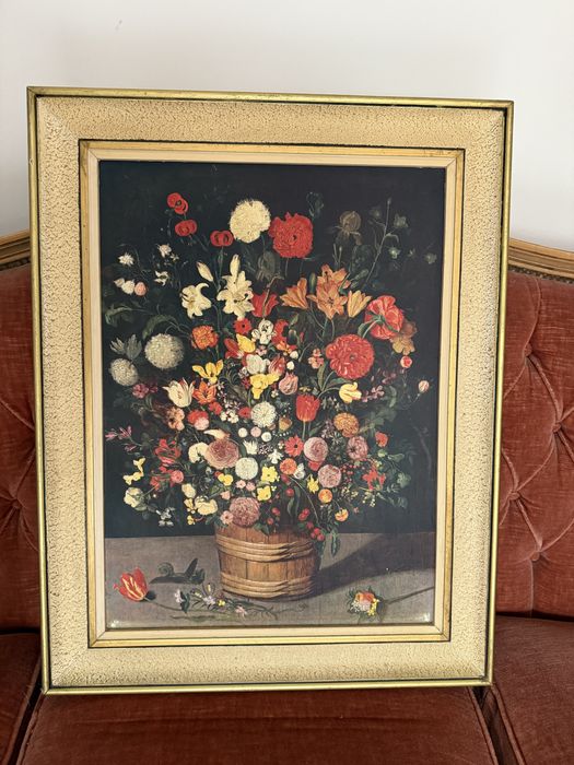 Obraz w drewnianej ramie ze Szwecji