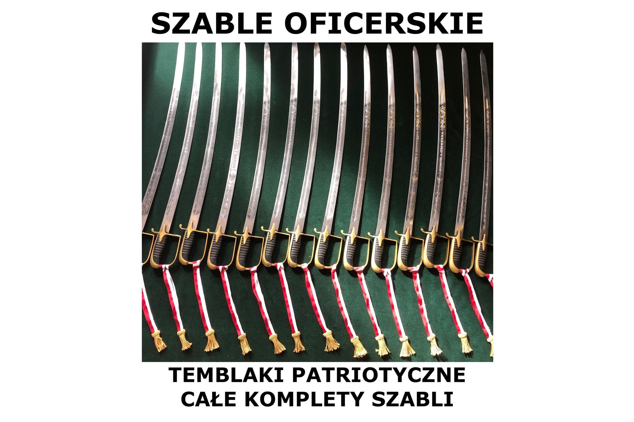 NAJTANIEJ szable do szpaleru ślubu +temblaki PATRIOTYCZNE wysyłka