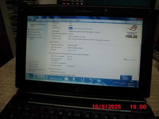 portátil de 11"marca ASUS Eee  PC 1000H  em muito bom estado
