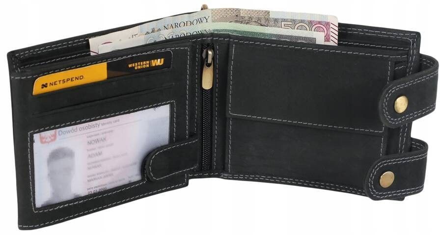 duży, skórzany portfel męski z systemem rfid - always wild