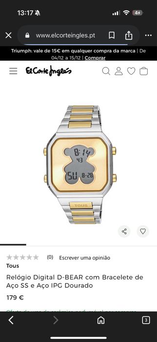 Relogio Tous dourado/prateado