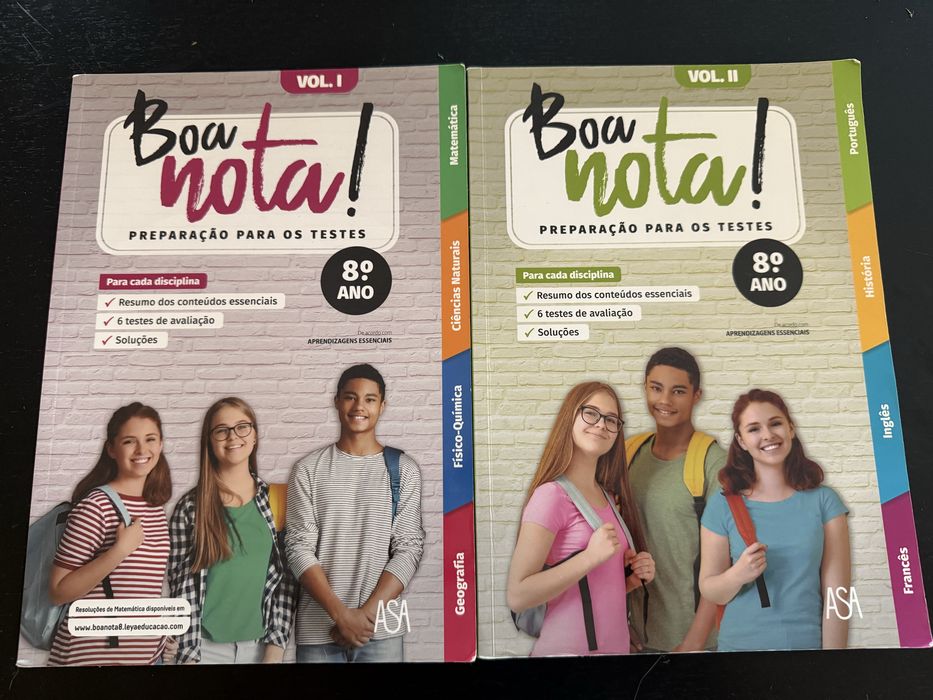 Boa Nota! Preparacao para os testes 8 ano. 2 volumes em ótimo estado.