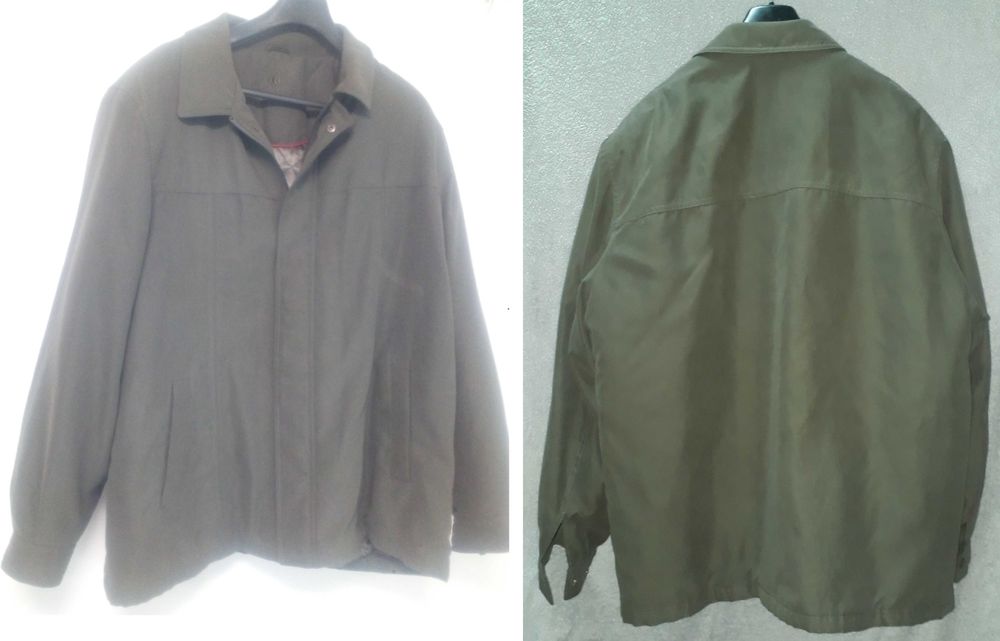 Blusão impermeável Umberto Bossi cor terracota,c/ forro acolchoado —XL