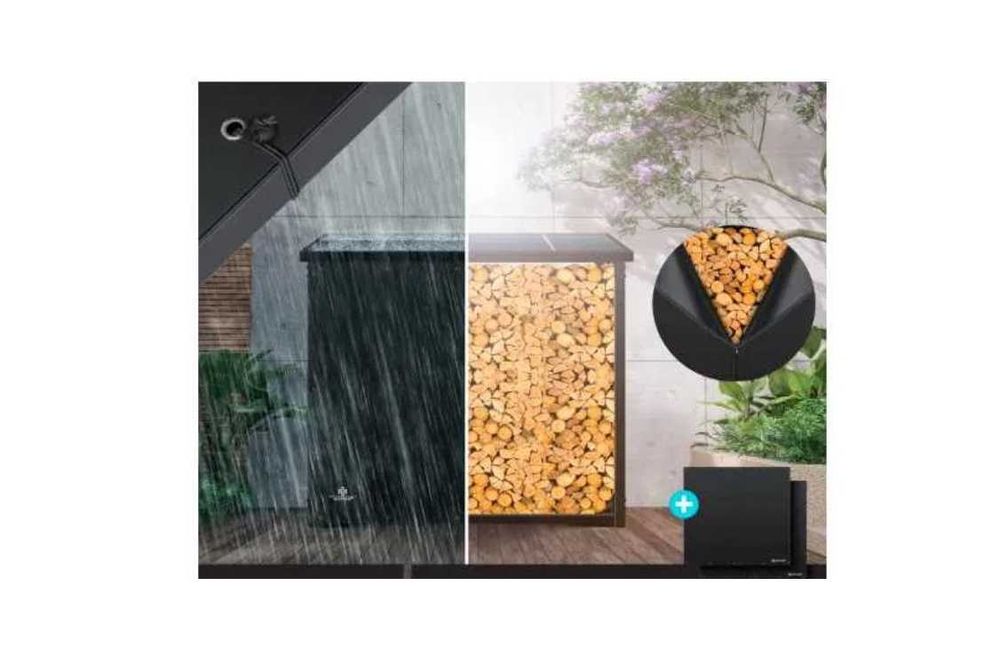 Stojak metalowy na drewno opałowe Kesser czarny