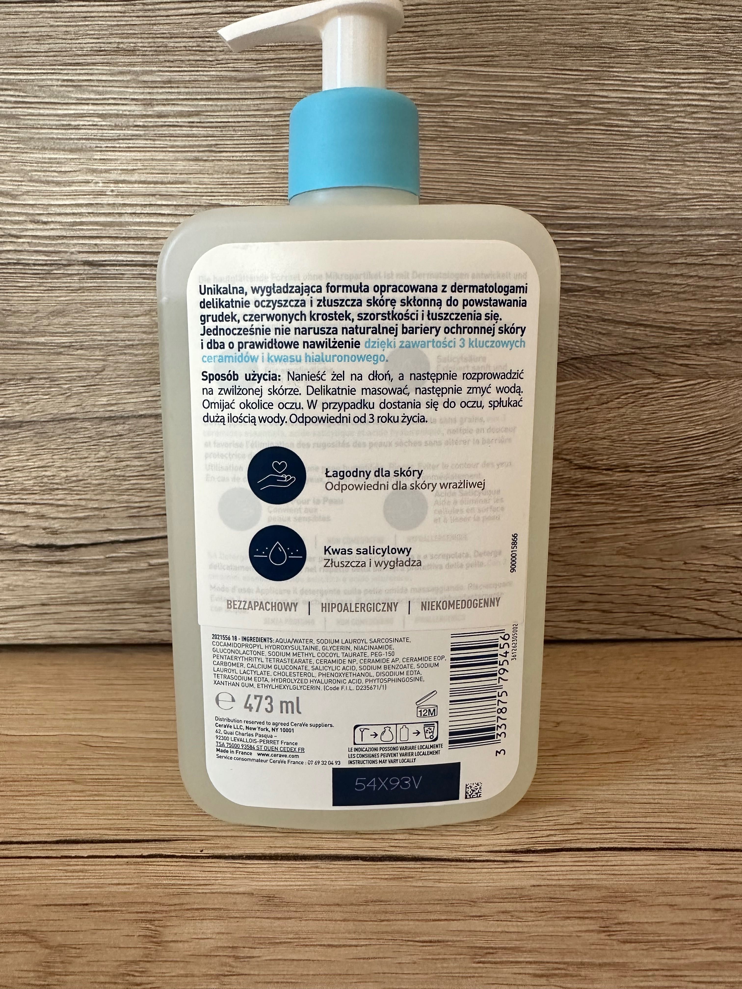 CeraVe 473 ml wygładzający żel do mycia