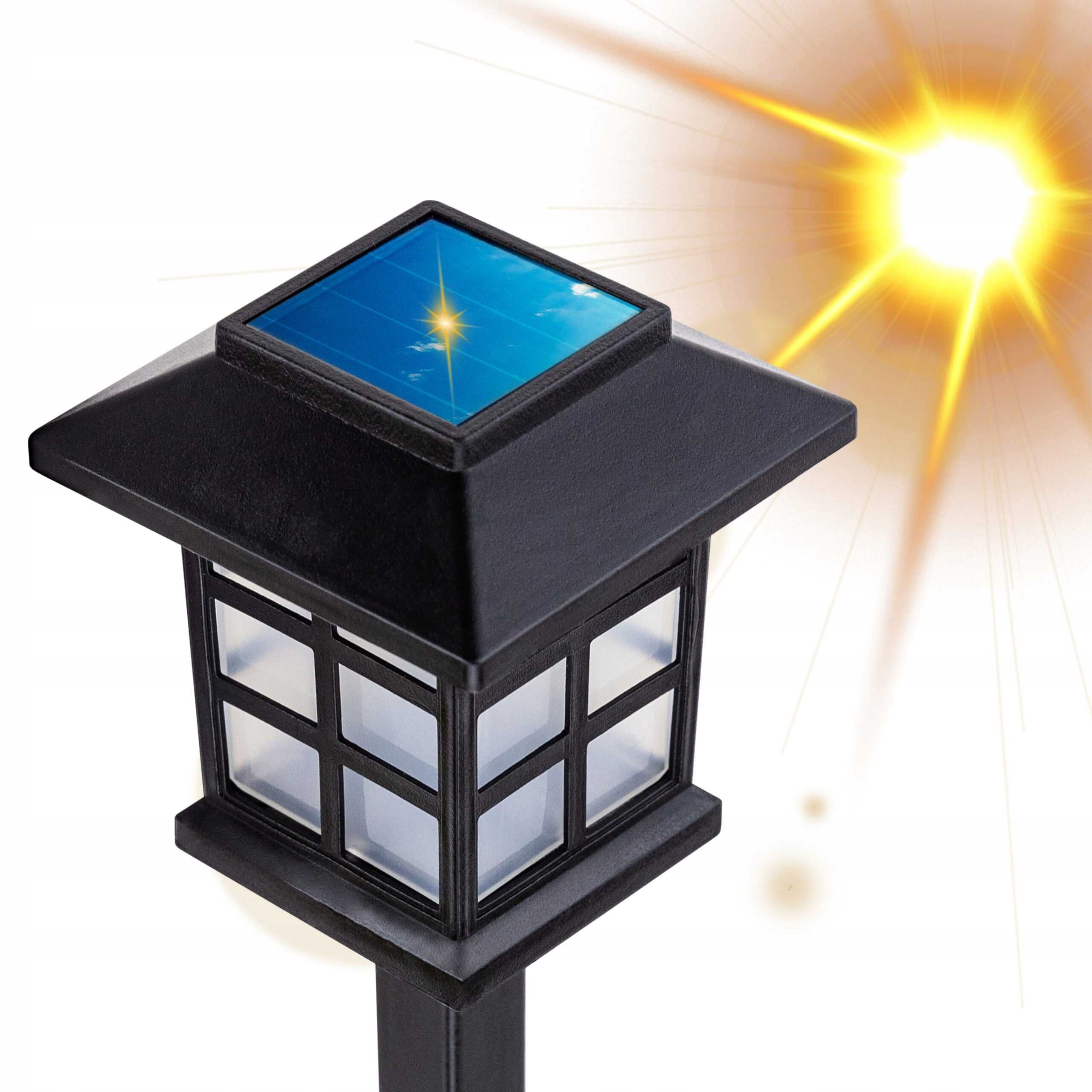 6x Lampa solarna LED ogrodowa z czujnikiem wbijana ozdobna Lampki