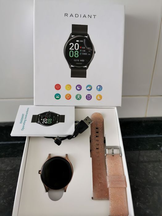 Smartwatch Radiant RAS21003 com Bracelete Rosa Brilhante