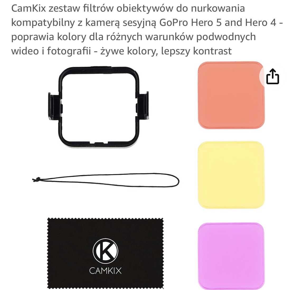 Zestaw filtrów do nurkowania kamera GOPro  Hero5 i 4