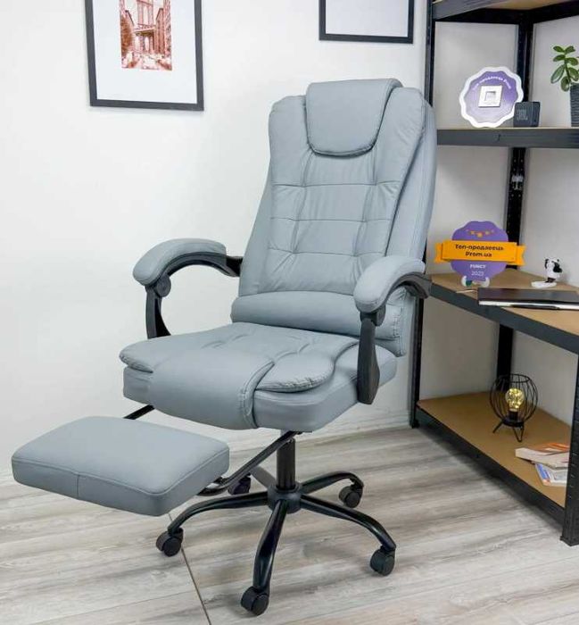 Кресло компьютерное офисное кресло Премиум крісло офісне сіре GRAND-1X