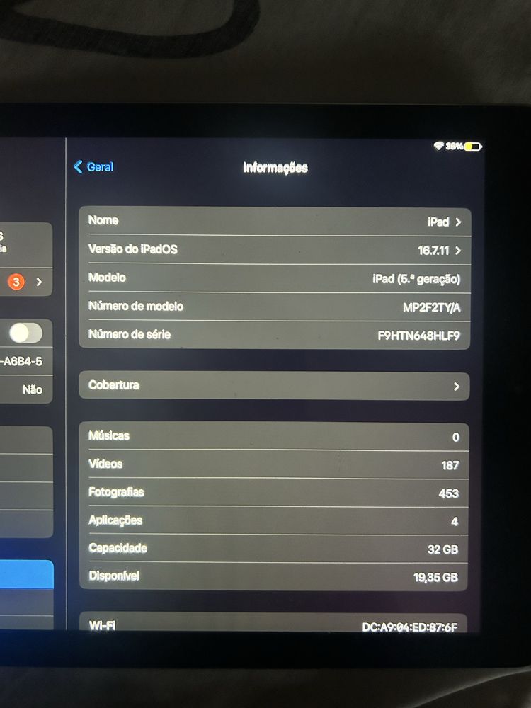 Ipad 5 geracao 32G *Ler Descricao