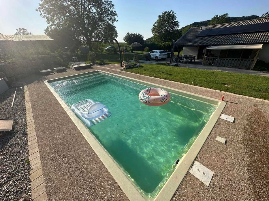 Basen ceramiczno-karbonowy 8,3x3,7x1,5m DOŻYWOTNIA GWARANCJ bez betonu