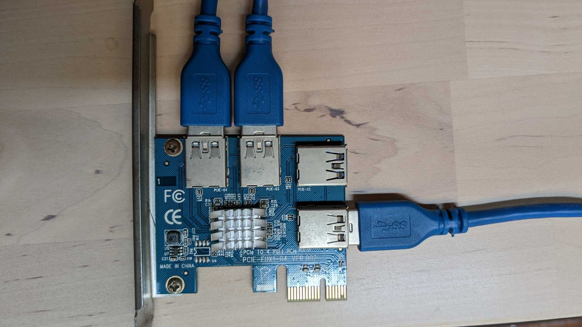PCI-E Riser, Ubit 6 Pin 1x a 16x Pcie Riser Board