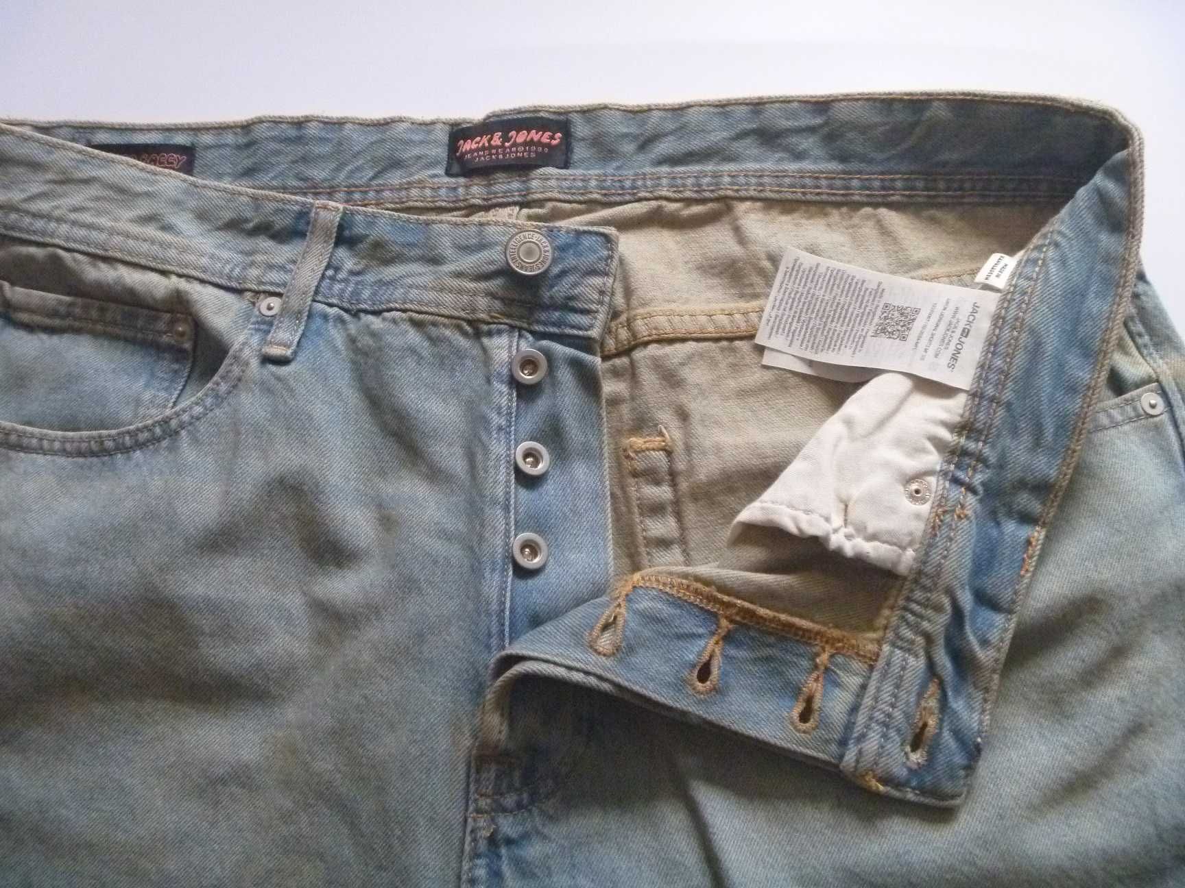 Szorty Jack&Jones Baggy XL 100% Bawełna Spodenki Jeans Szerokie 38