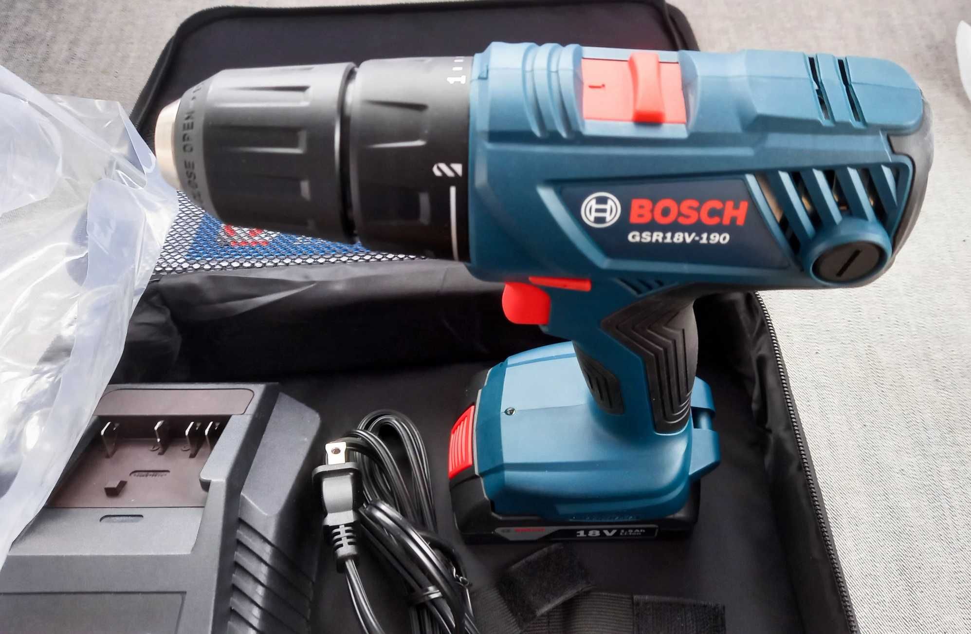 Шуруповерт оригинальний Bosch 18V GSR18V-190B22 + 2 акумулятори