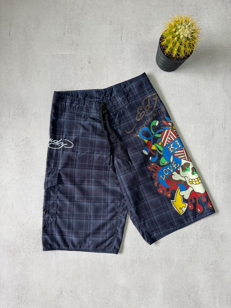 Шорти чоловічі Ed Hardy big logo оригінал повсякденні пляжні карго